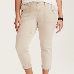 Torrid cropped twill military pant size 22